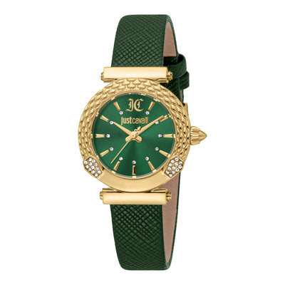 Just Cavalli Animalier Mistero Schlangenleder Gelb Gold Grün