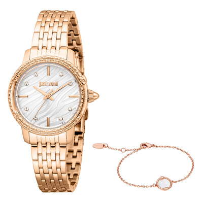 Just Cavalli SET Euforia Schlange Roségold Silber