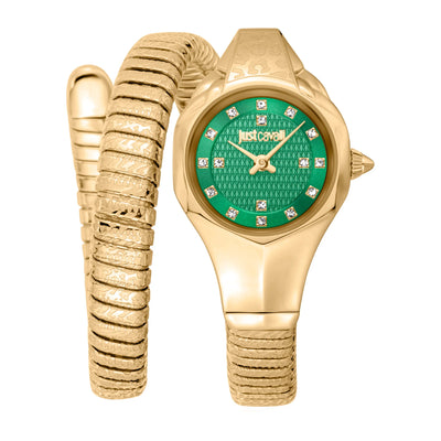 Just Cavalli Signature Snake Amalfi Gelb Gold Grün
