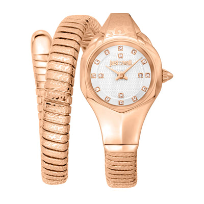 Just Cavalli Signature Snake Amalfi Roségold Silber Grau