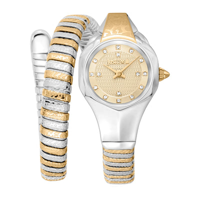 Just Cavalli Signature Snake Amalfi Zwei Töne YG Champagner