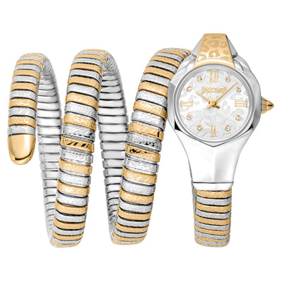 Just Cavalli Signature Snake Ravenna Zwei Töne YG Silber