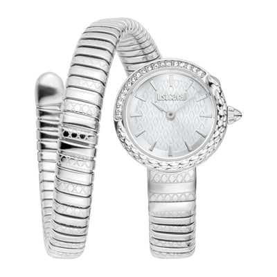 Just Cavalli Signature Snake Cerchio Snake Silber Grau