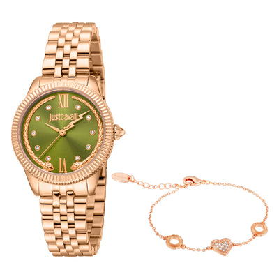 Just Cavalli SET Lovestruck Valentinstag Roségold Olive