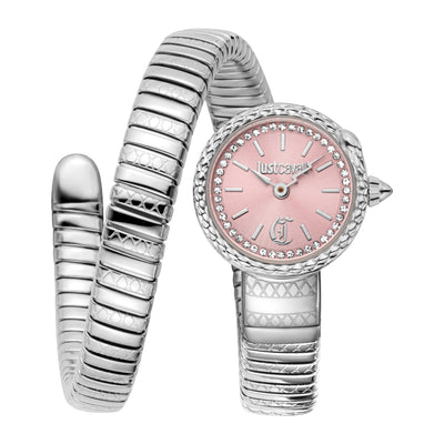 Just Cavalli Signature Snake Sirena Silber Pink