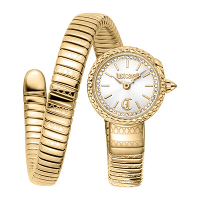 Just Cavalli Signature Snake Sirena Gelbgold Silber