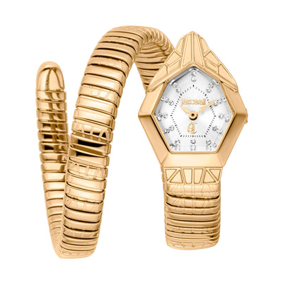 Just Cavalli Signature Snake Gemma Gelbgold Silber