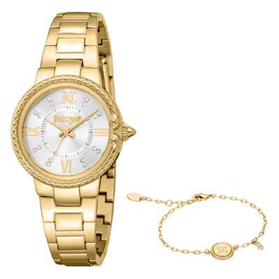 Just Cavalli SET Primavera Schlange Gelbgold Silber
