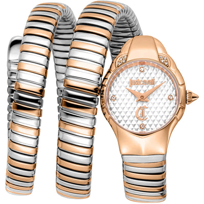 Just Cavalli Signature Snake Amanta Roségold Silber
