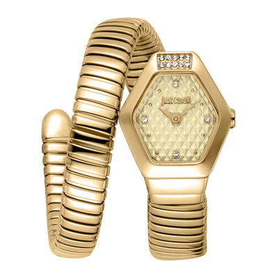 Just Cavalli Signature Snake Splora Gelbgold Champagner