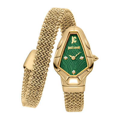 Just Cavalli Signature Snake Fiamma Gelbgold Grün